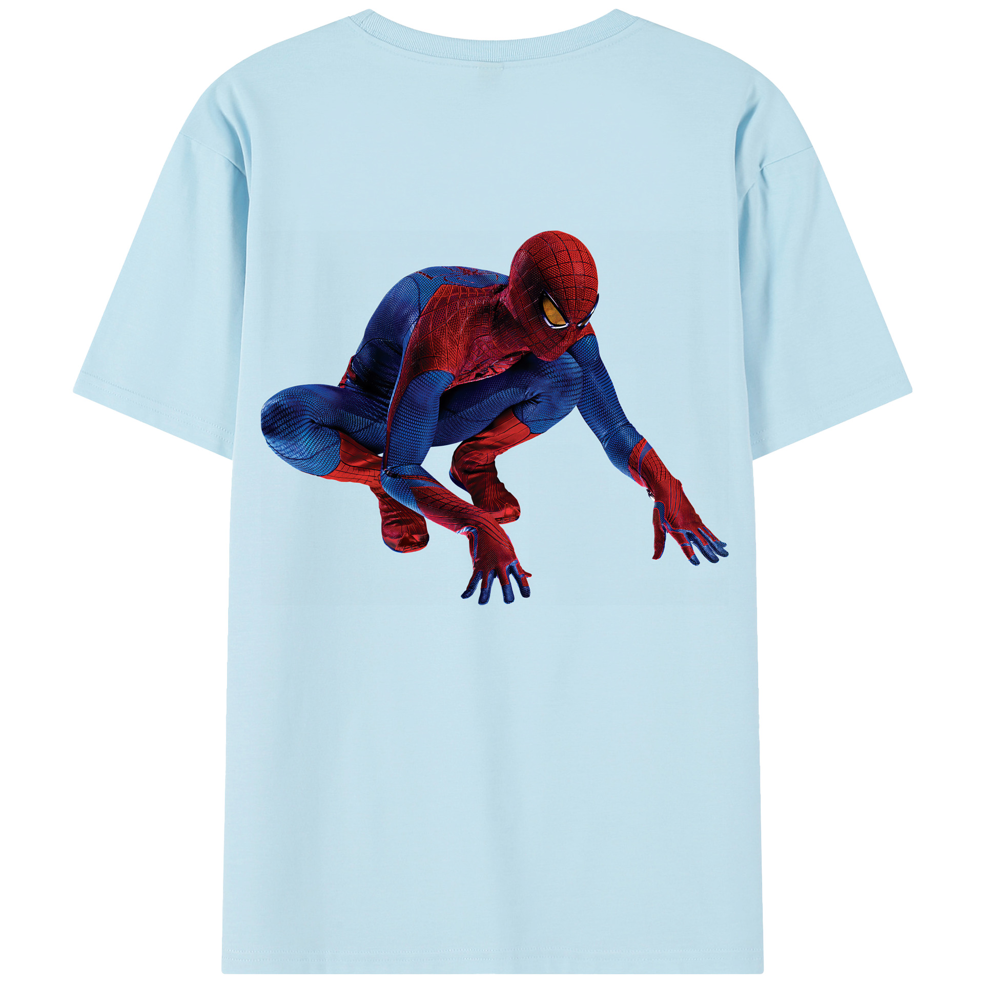 Spider Man スパイダーマン 綿100％半袖Tシャツ（背面プリント）